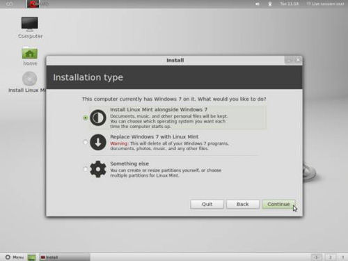 pϵy Windows 7°bLinux Mint 12 